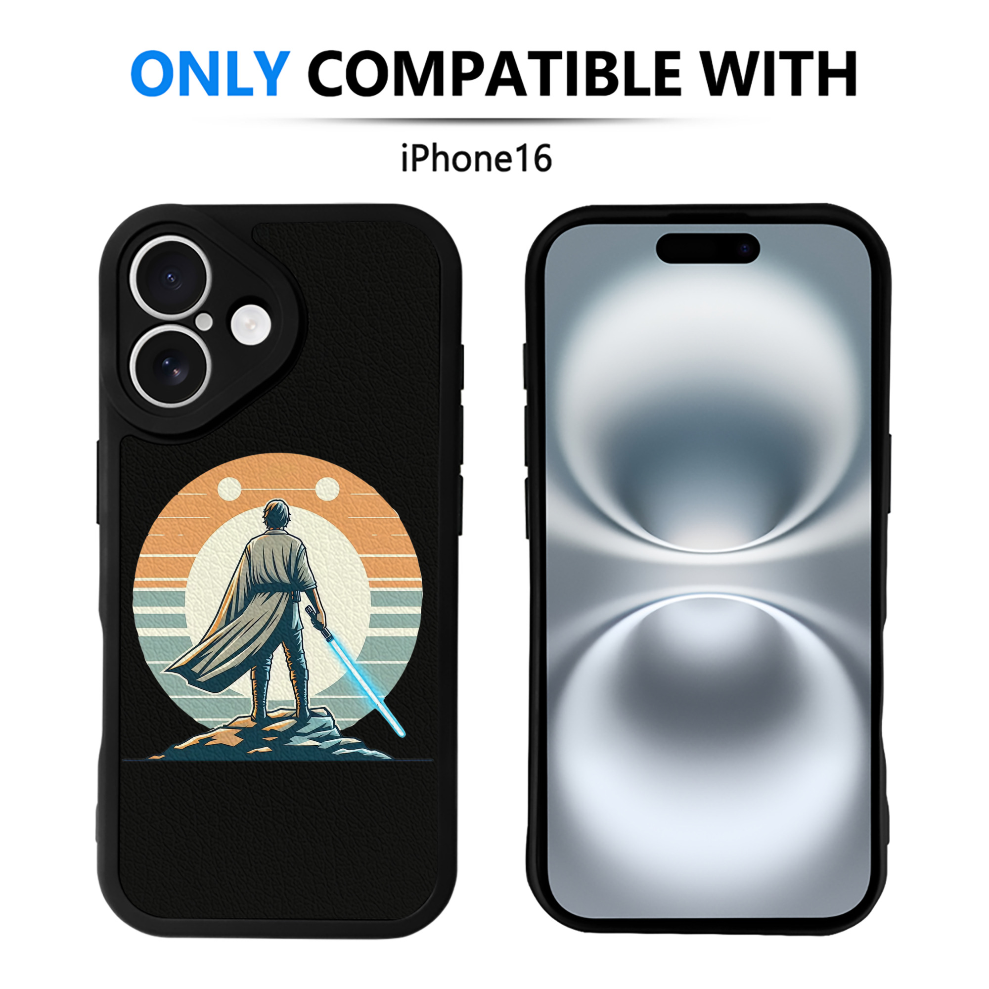 （画像用） スター・ウォーズ Star Wars 【iPhone 16シリーズ対応】シリコンスマホケース（レザー調） 材質：シリコン